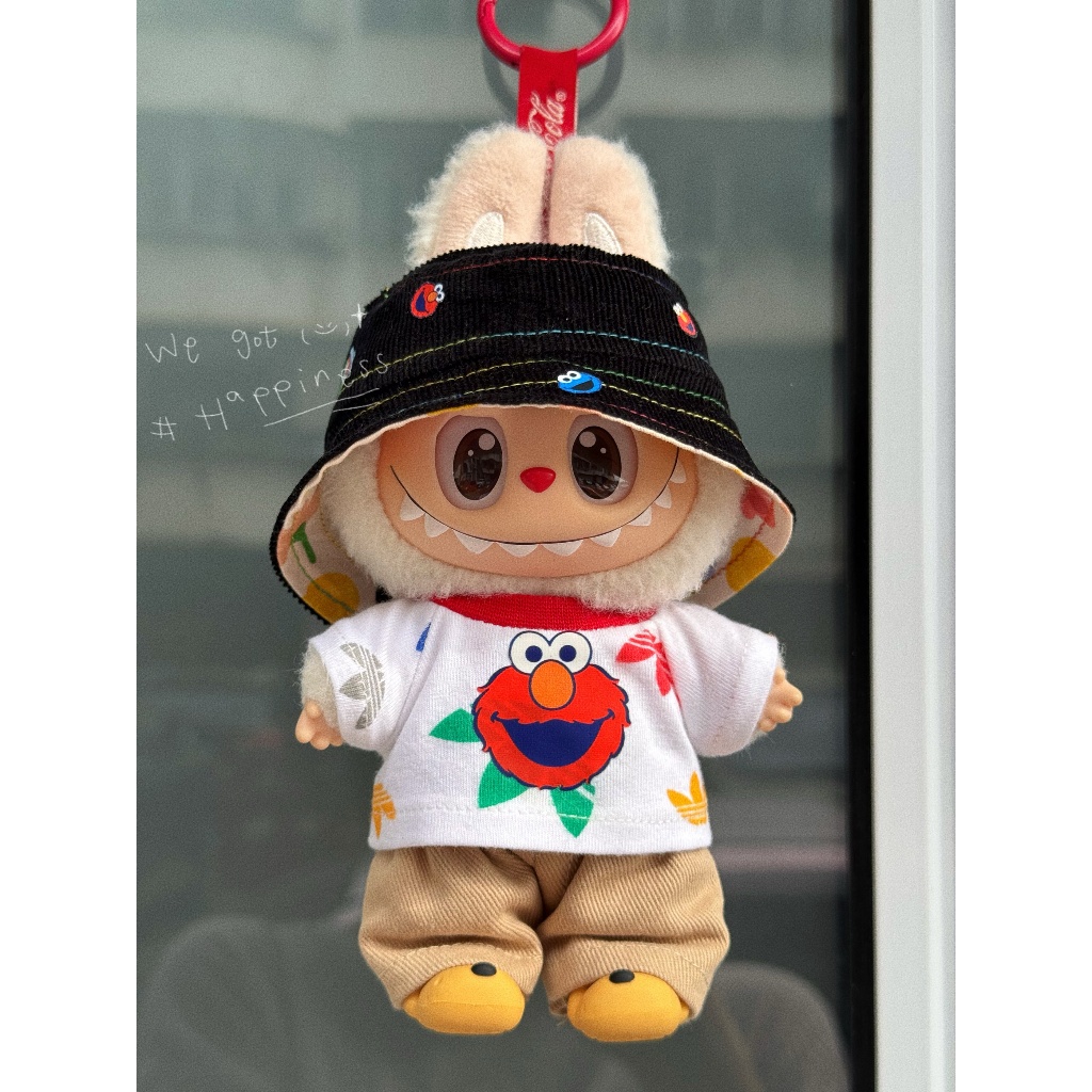 Pop Mart 17cm labubu labubu Vinyl Macaron Sitting Pie Baby Clothing ...