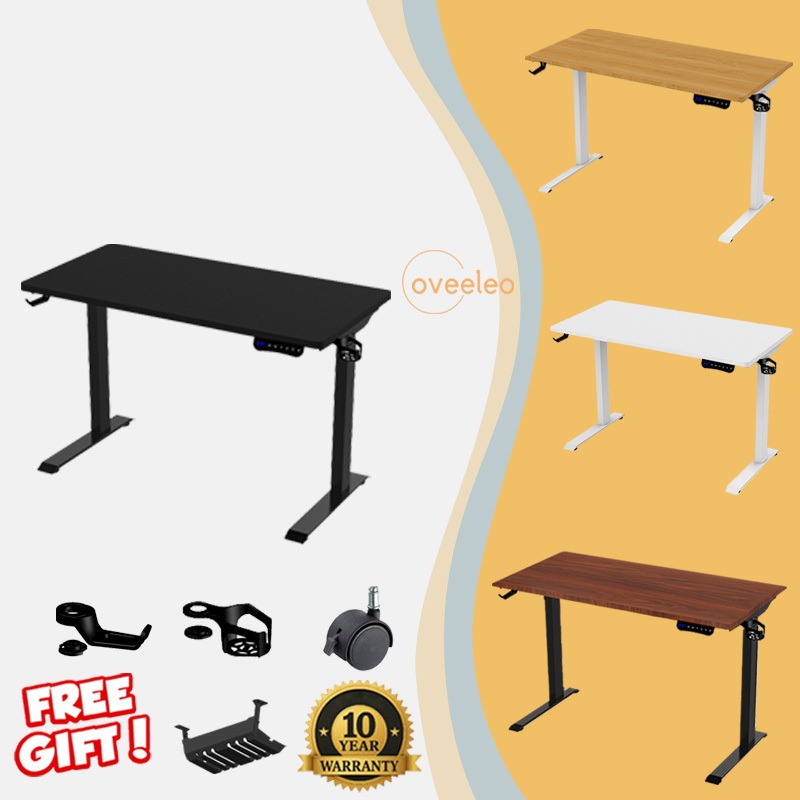 140cm Gaming Table 4 Memory Height Adjustable Table Standing Desk ...