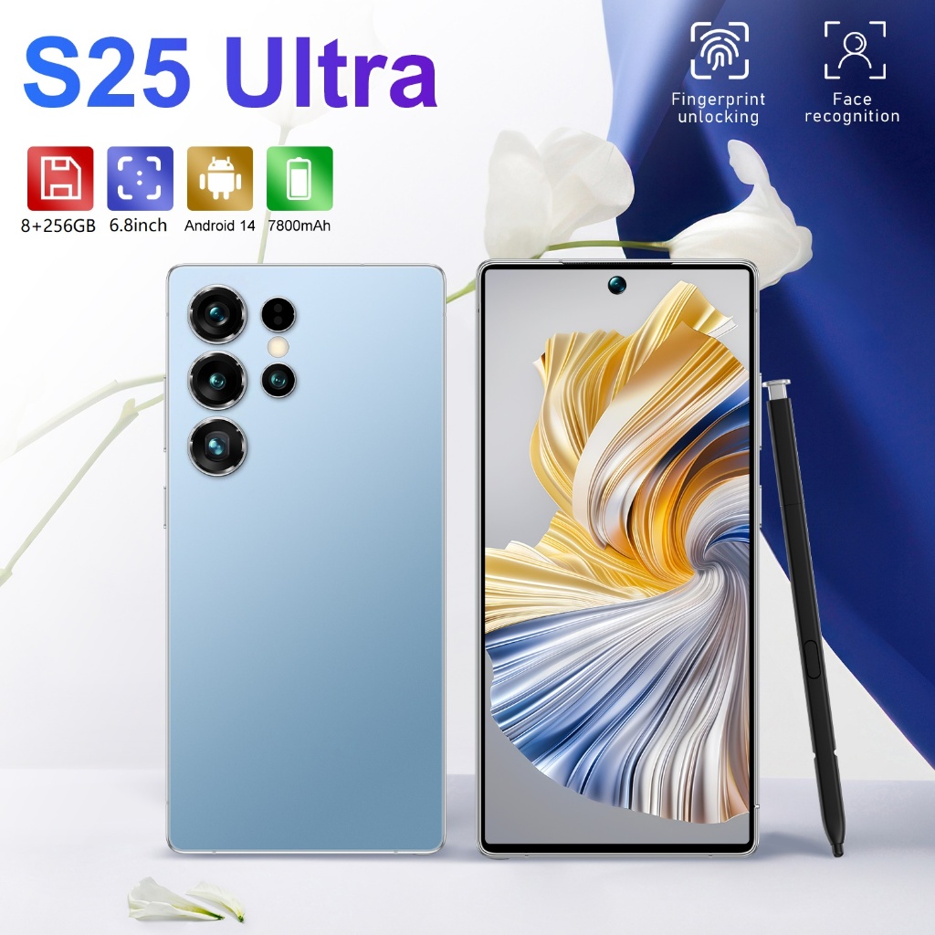 S16-S25 Ultra Smartphone 4G/5G Smooth Network 6.8inch Screen
