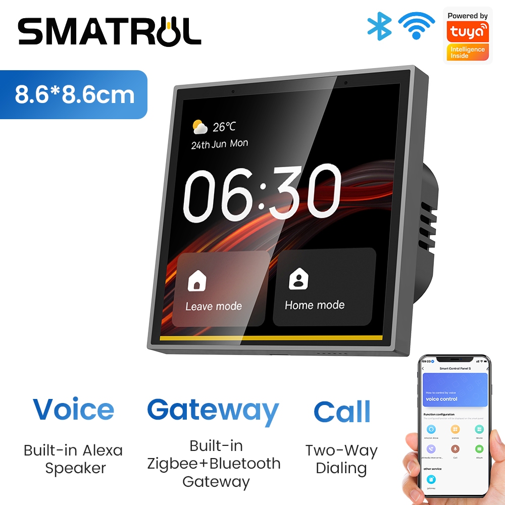 SMATRUL Tuya Smart Switch Multi-functional EU Touch Screen Control ...