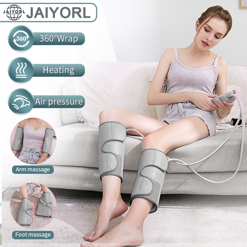 JAIYORL Leg Massager Air Compression Heating Calf Massage Machine Leg ...