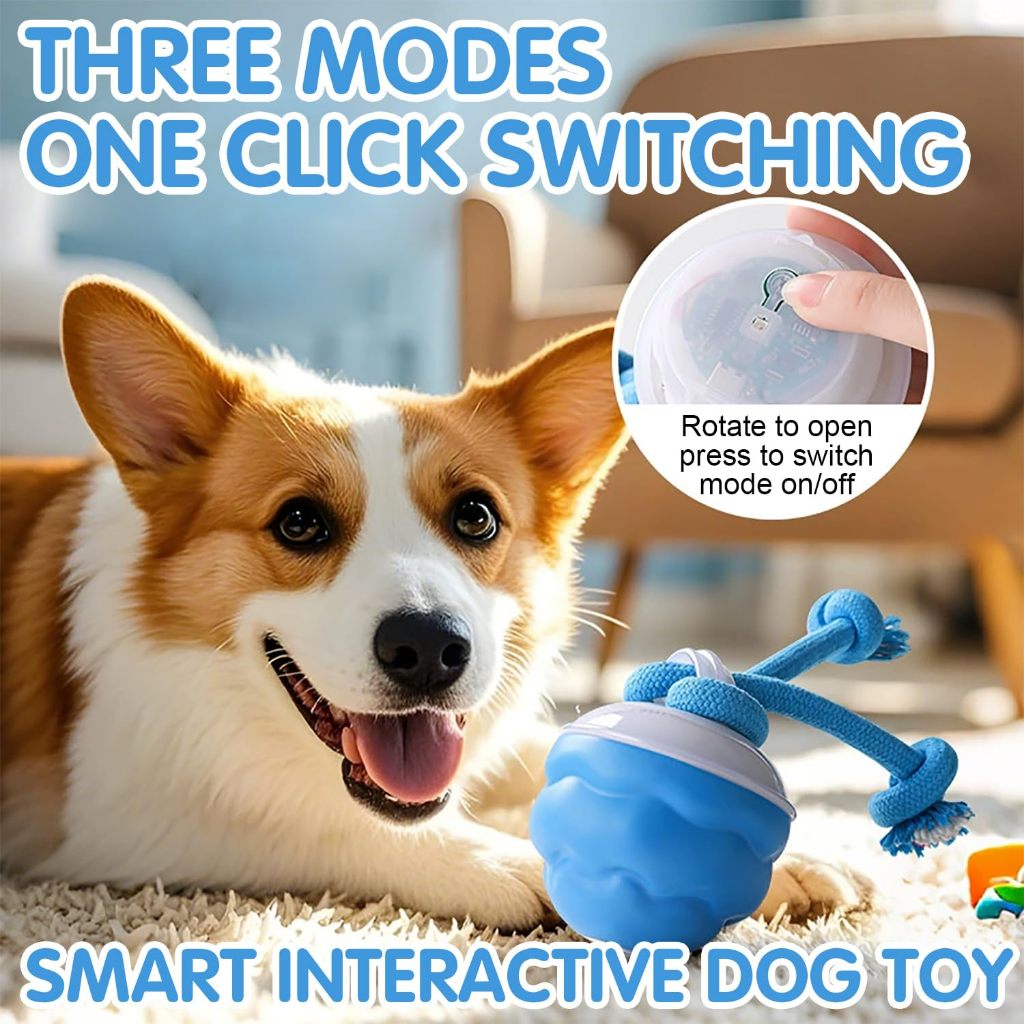Dog Toys with Motion Activated, Automatic Moving Dogs Toy Wicked Ball ...