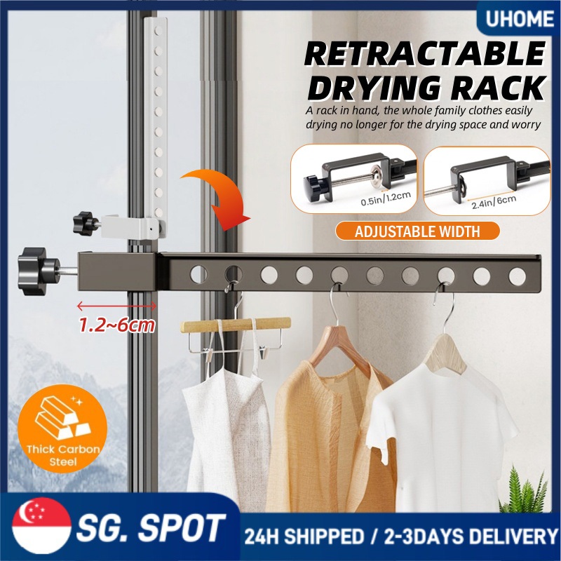 【SG READY STOCK】Foldable Clothes Drying Rack Aluminum Window Frame ...