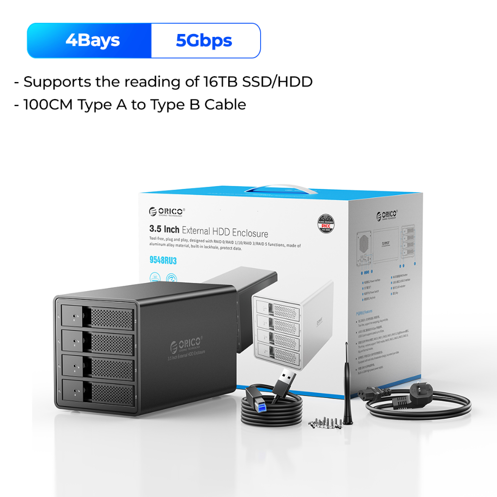 ORICO 95 Series RAID 2/4/5 Bay HDD Docking Station