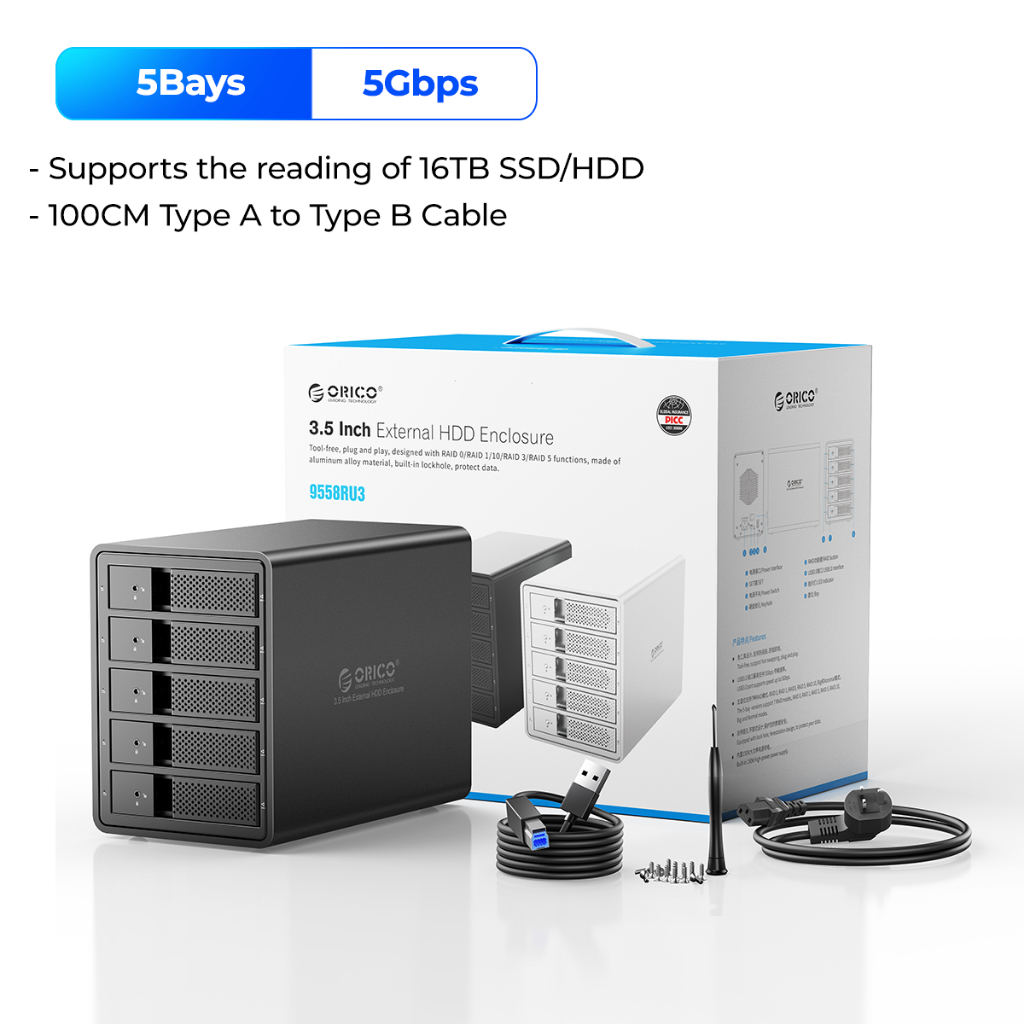 ORICO 95 Series RAID 2/4/5 Bay HDD Docking Station