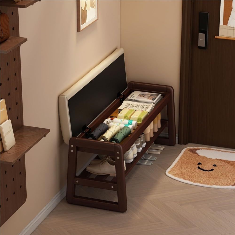 TKT Soild Wood Shoe Rack Shoe Changing Stool Shoe Bench Stylish ...