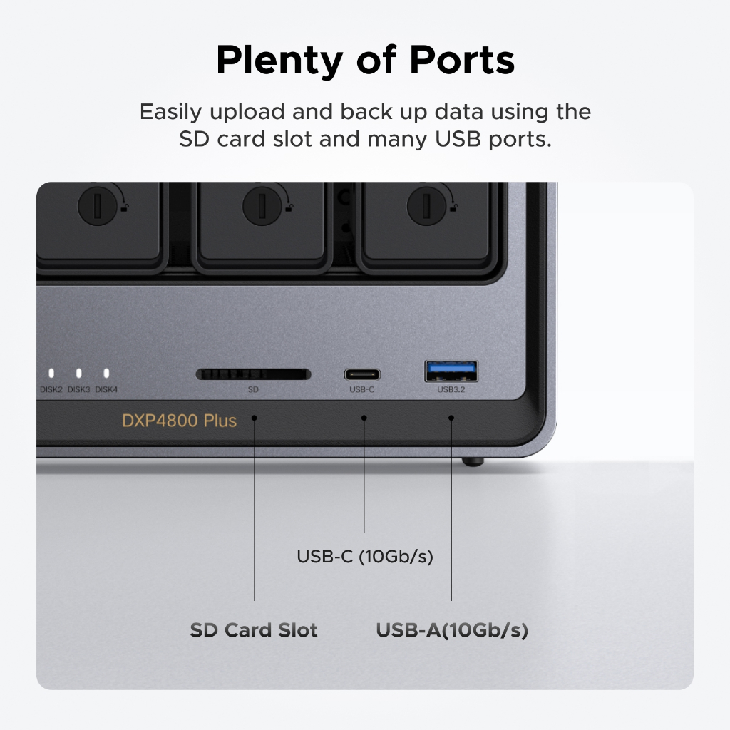 【今だけ！】UGREEN NASync DXP4800 Plus 4-Bay UGREEN NASync DXP4800 Plus 4-Bay Desktop NAS, Intel Pentium Gold
