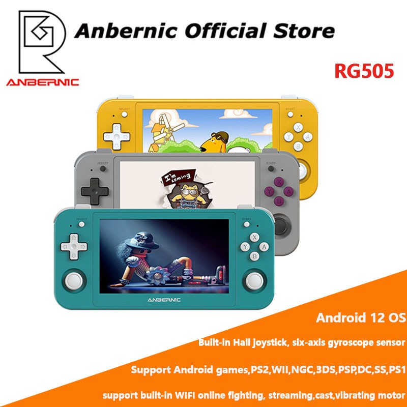 ANBERNIC RG505 New Handheld Game Console Android 12 System Unisoc