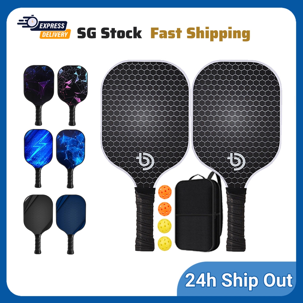 [SG Stock] Carbon fiber Pickleball Paddle Lightweight Pickle Ball ...