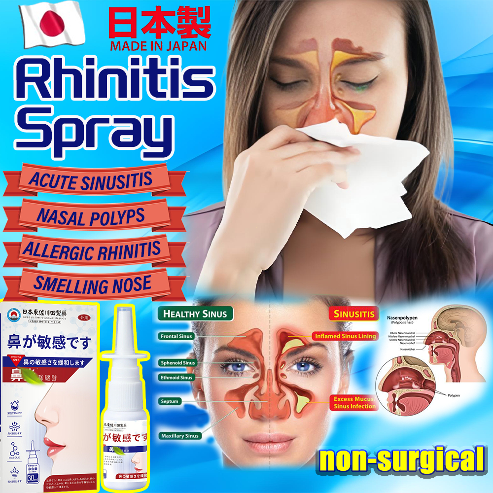 【JAPAN】Rhinitis Spray 30ml Nasal Spray Nose Soothing Spray Rhinitis and ...