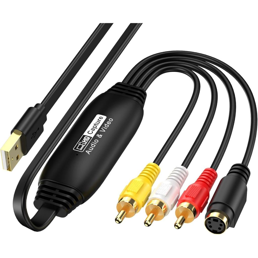 USB VHS to Digital Converter, for RCA to USB-Convert VHS DVR VCR DVD ...