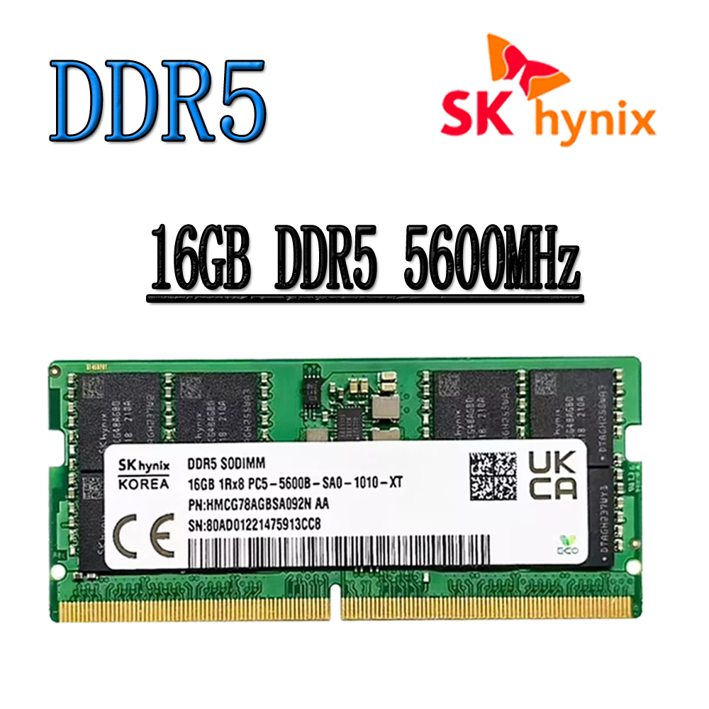 Barrette RAM 16 Go DDR5 5600MHz Pour HP ProBook 460 G11 - SO-DIMM, PC5-44800S, 1,1V - Extension Mémoire Compatible 100% - 2