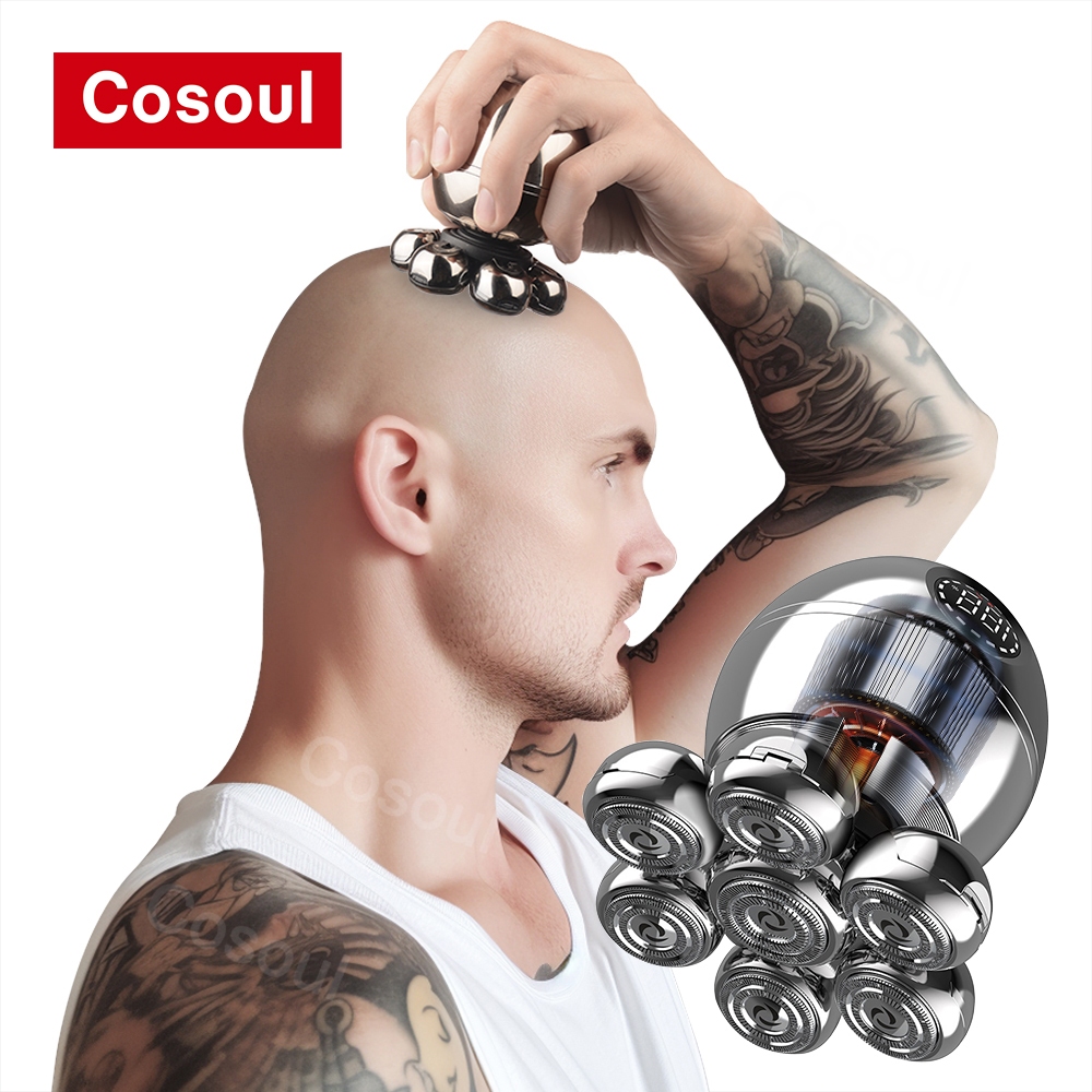 Cosoul Shaver for Men Razor Shaver 7 Heads Electric Shaver Bald Head ...