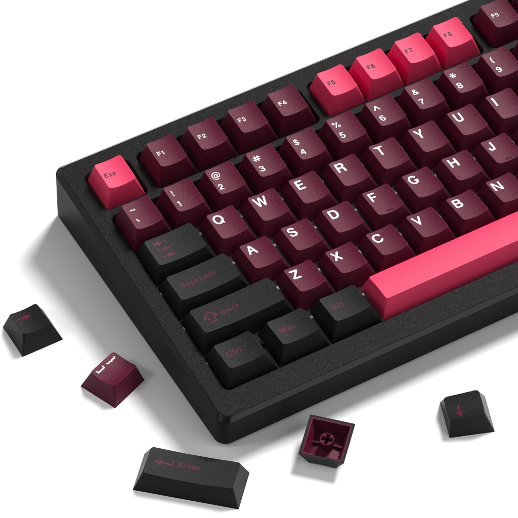 Womier 137 Keys Minimalist PBT Double Shot Cherry Profile Custom ...