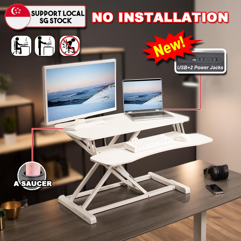 Monitor Stand Ergonomic Standing Desk Height Adjustable Sit-Stand ...