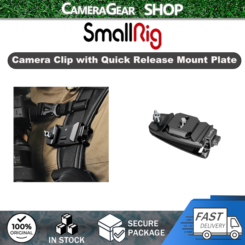 SMALLRIG Camera Clip with Quick Release Mount Plate Kit for Sony etc ...