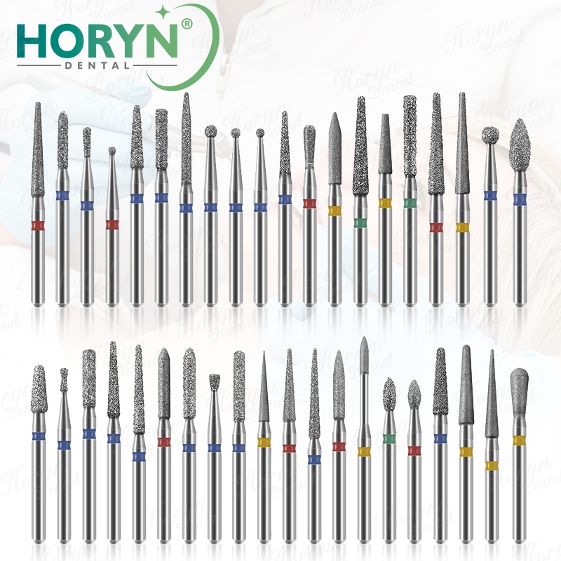 10pcs Dental Diamond Burs for High Speed Handpiece Dentistry Fillings ...
