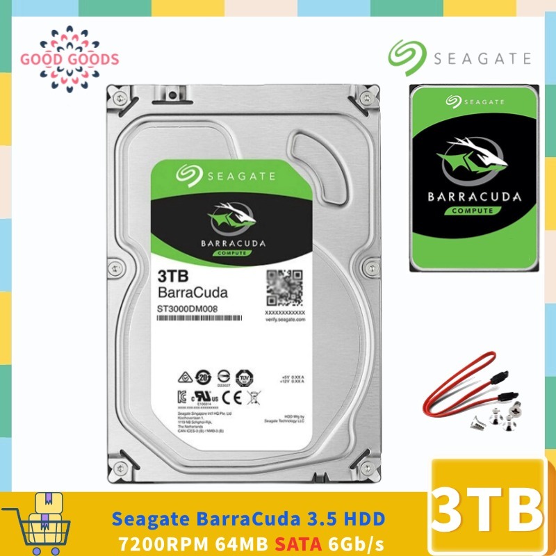 Seagate Barracuda 3TB HDD ST3000DM008（15 Seagate 3TB Barracuda SATA 6Gb/s 64MB Cache 3.5-Inch Internal Hard