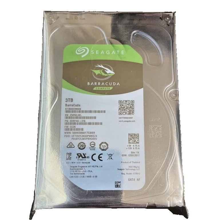 Seagate BarraCuda ST3000DM008 3TB 3.5 HDD 7200 RPM 64MB Cache SATA