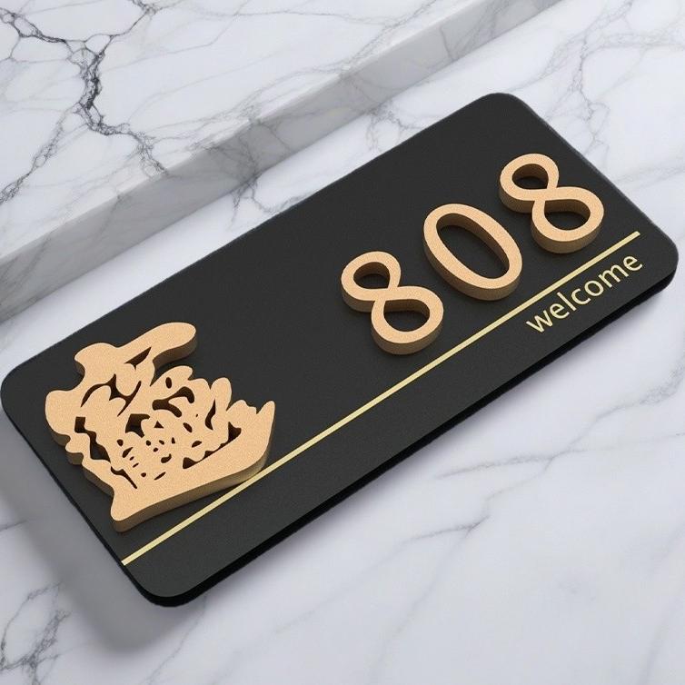 Acrylic Wall Decoration Customised Unit Sign door sign/unit number ...