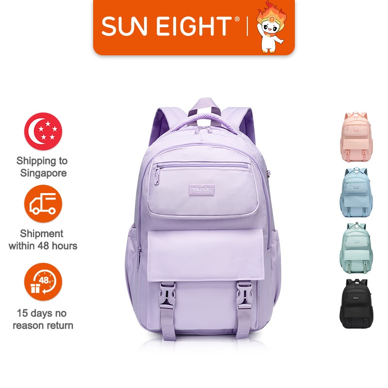 Sun Eight 8391 Waterproof Backpack Buckle Flap Large Capacity Schoolbag ...