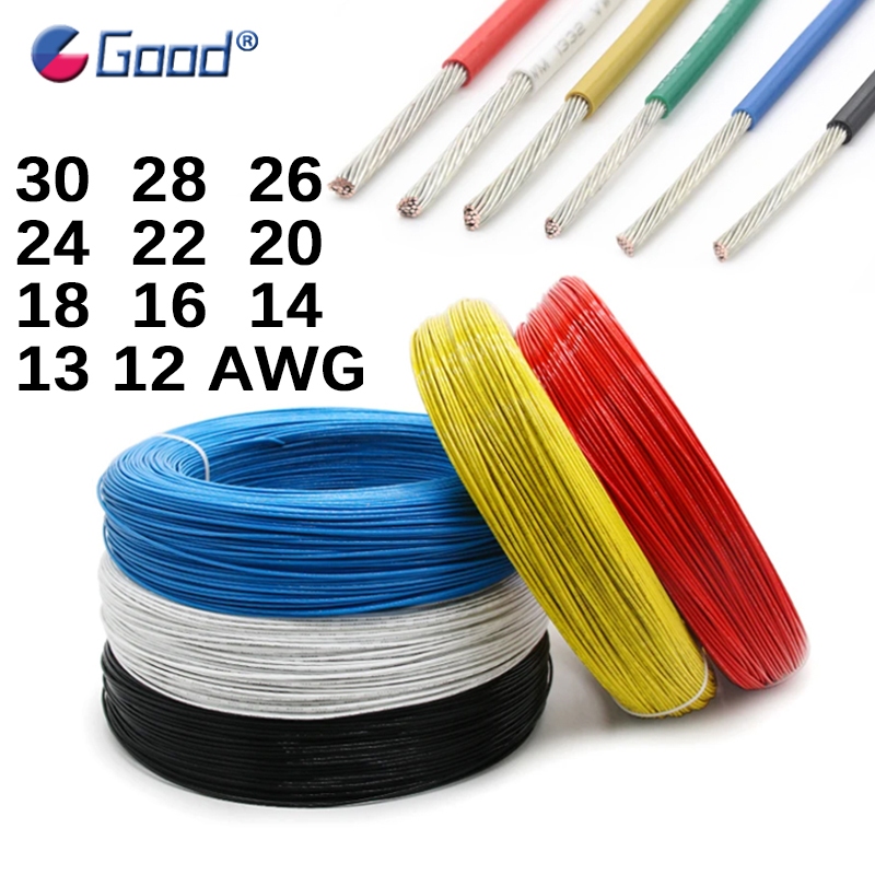 UL1332 PTFE Wire FEP Insulated High Temperature Electron Cable 30 28 26 ...