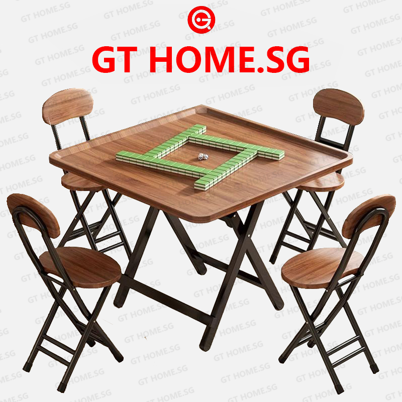 Folding mahjong table folding table multifunctional space saving hand ...