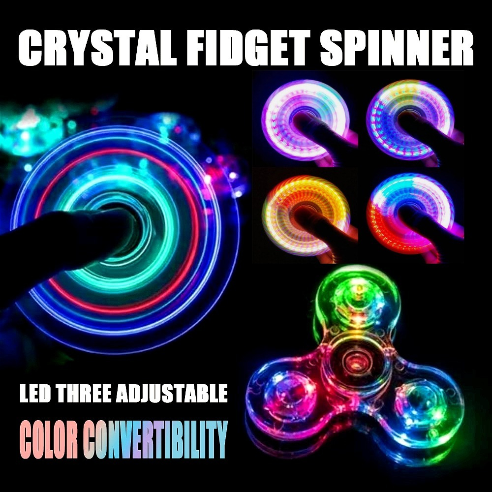 ⭐SG Local⭐LED Light Fidget Spinner Hand Top Spinners Glow In The Dark ...