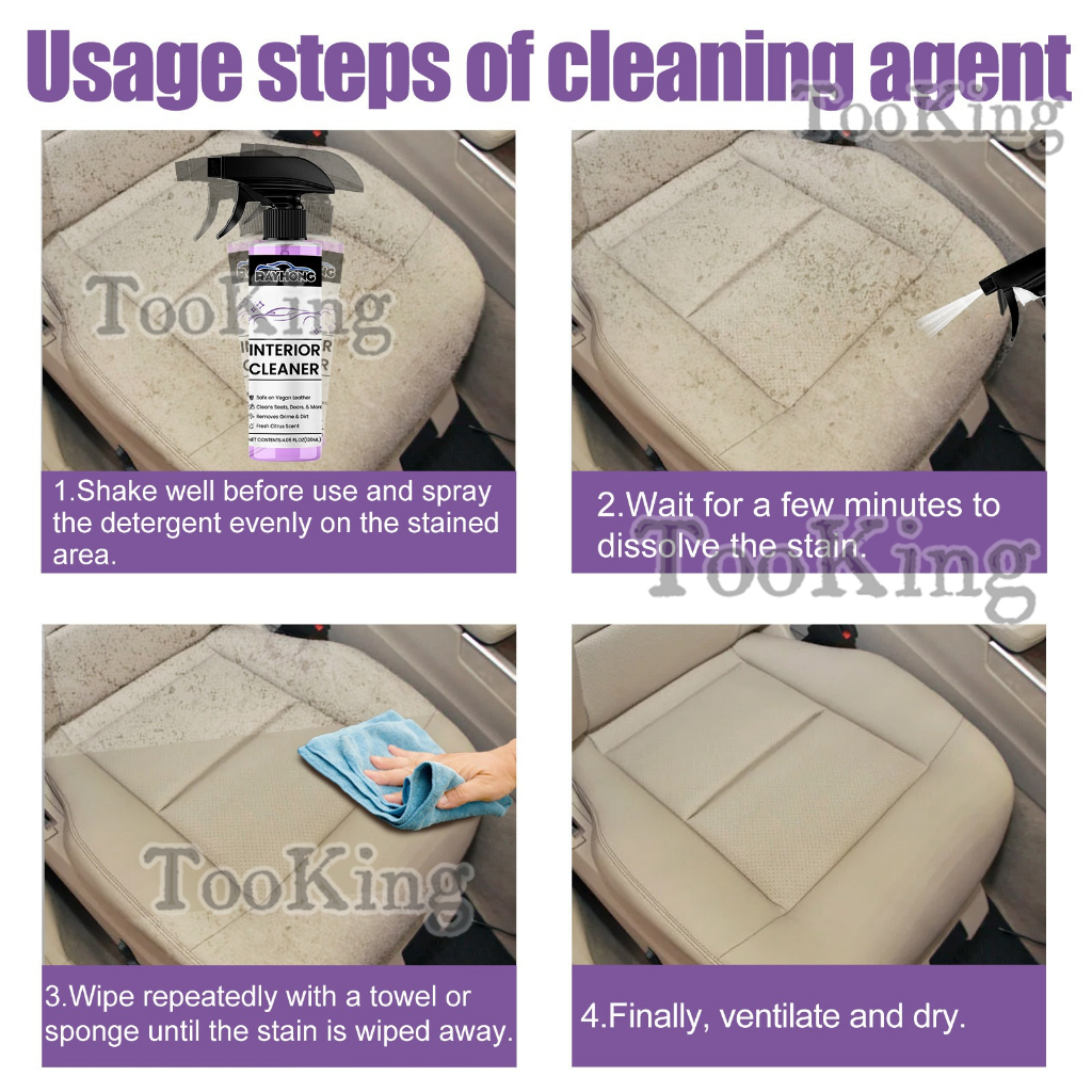 Product image 1Pc Seat Cleaner & Stain Remover - Biodegradable, Safe on Vegan Leather, Interior Tesla Cleaning Products for Seats, Dash, Console, Doors | for Tesla Model 3 Y S X Car Accessories 8