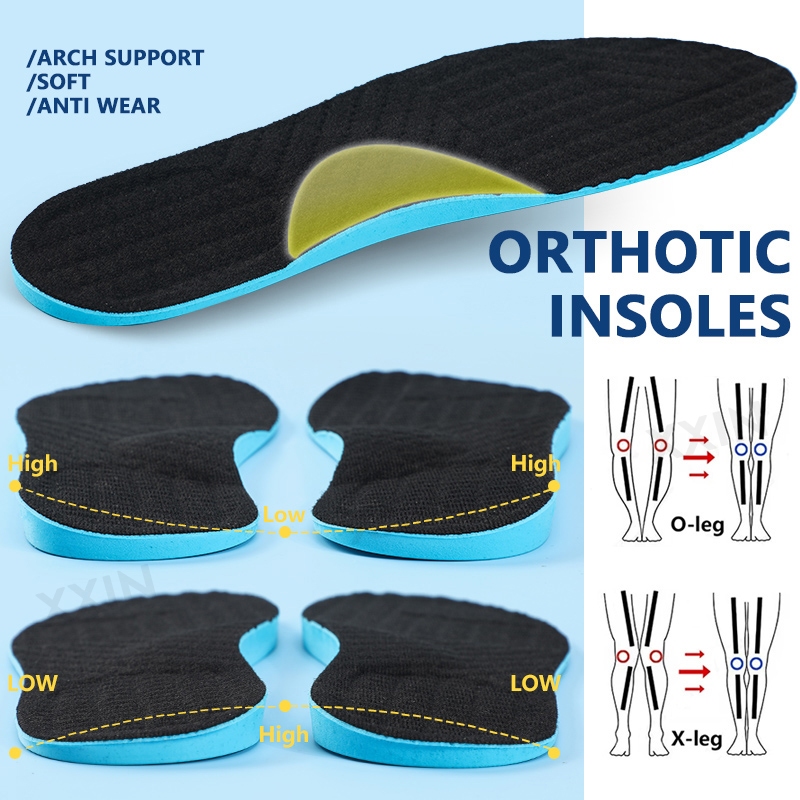 Orthotic Cushioning Arch Support Shoe Insoles, O/X Leg Flat Foot ...