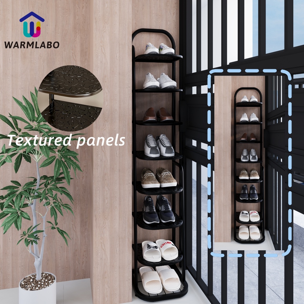 (SG Stock) Shoe rack for the entrance Iron shoe storage rack Multi ...