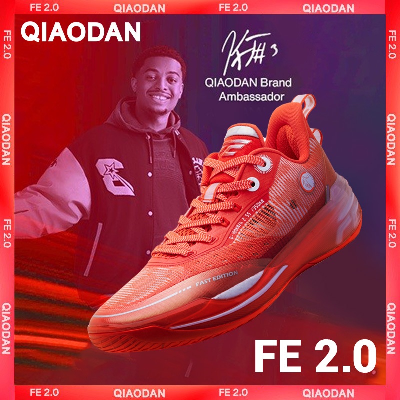 Keldon Johnson] Qiaodan FE Men Basketball Shoes Shock