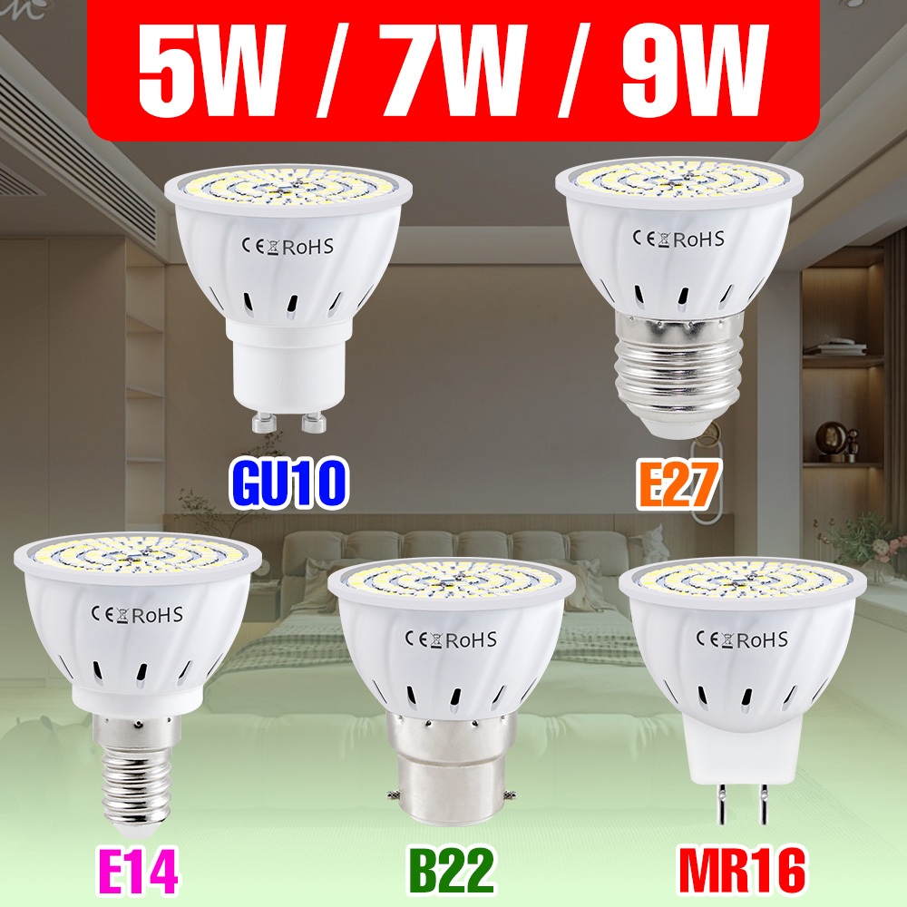 GU10 LED Light Bulb MR16 Daylight Bright Spotlight 220V Downlight Bulbs ...