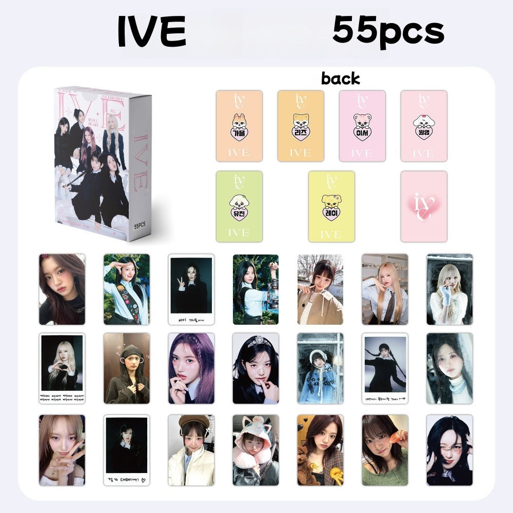 50-55pcs IVE Hologram Laser Lomo Cards 2025 Season's Greetings SHOW ...