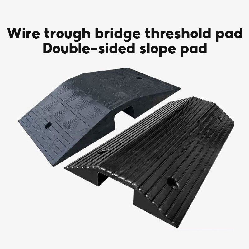 Bridge type speed bump step pad for cable raceways/wires trough ...