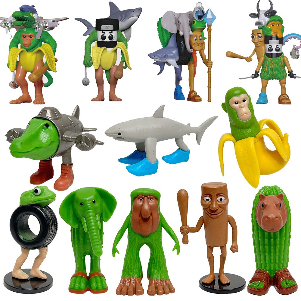 8er Set Italian Brainrot Figuren - Witzige Sammelfiguren Mit Krokodil & Affe