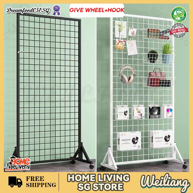 【Ready Stock】Vertical Mesh Floor Display Frame Mobile Double-sided Wire ...