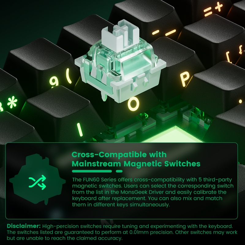 MonsGeek FUN60 Ultra TMR 】 61-Key Magnetic Switch RGB Aluminum