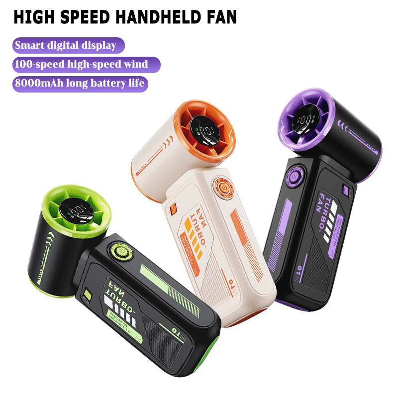SG ⚡️Ready stock⚡️2025 New Portable Mini Jet Fan 8000mAh 100 Speed USB ...