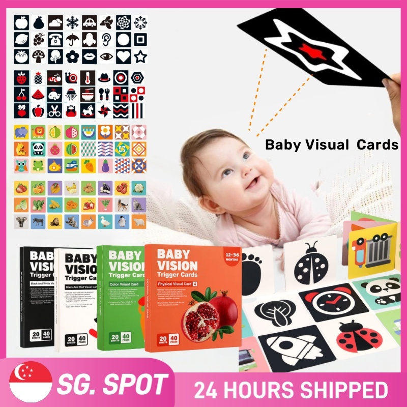 【SG LOCAL STOCK】Baby Visual Stimulation Cards For Color Cognition Early ...