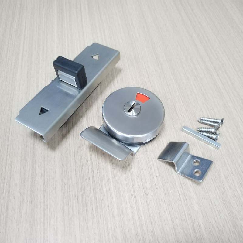 Stainless Steel 304 Push Lock with Indicator Handle Public Bathroom ...