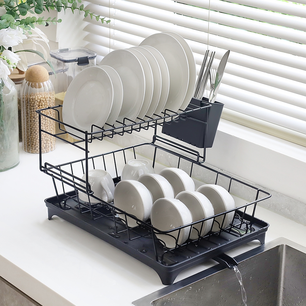 Afdruiprek Joseph Joseph Duo 2-Tier Dish Rack Grijs | Stijlvol in Huis