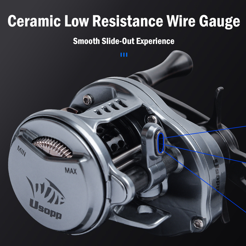 LEYDUN USOPP Fishing Reels 7.6:1 125g Carbon Micro Drag 4.5KG