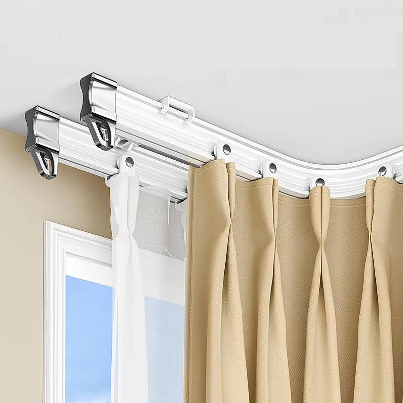 Flexible Curtain Track Top Mounted Side Mounted with Hooks Slide Rail ...