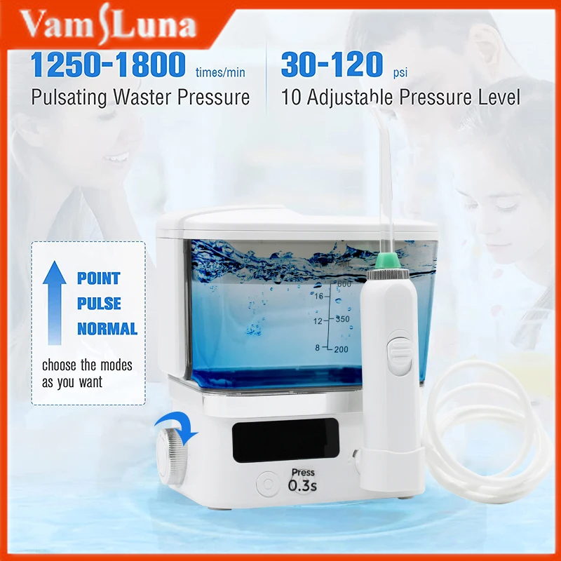 4 Tips LED Display Waterproof Flossing Water Flosser Dental Oral ...
