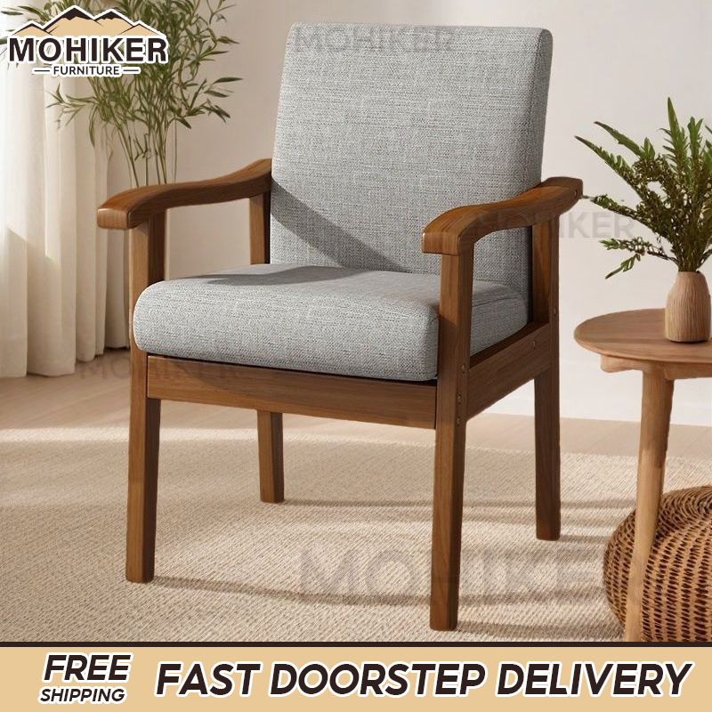 MK Solid Wood Sofa Cha With Armrests Computer Cha Desk And Cha Home ...