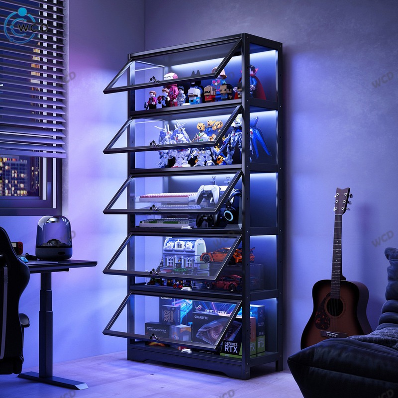 WWCD Transparent Display Case With Lock With Light Locker With Acrylic ...
