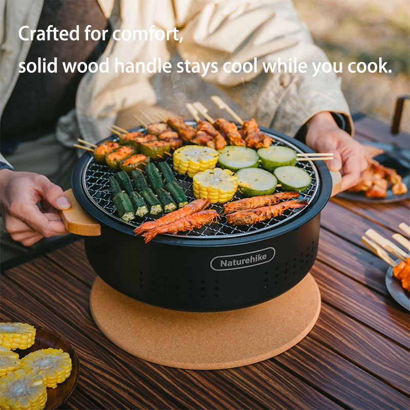 Naturehike Tabletop Charcoal BBQ Grill Set Portable Outdoor