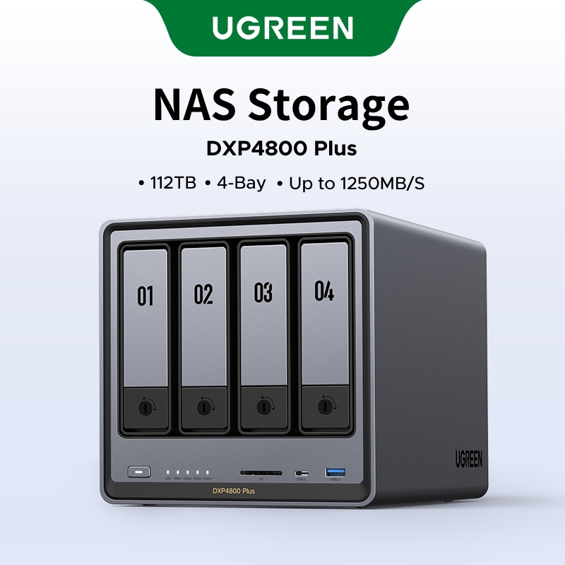 【新品未開封】UGREEN NASync DXP4800 Plus UGREEN NASync DXP4800 Plus 4-Bay Desktop NAS, Intel Pentium
