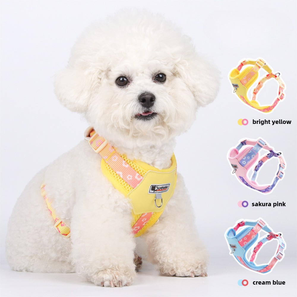 Breathable Dog Harness for Small and Medium Dogs Dopamine Color Block ...